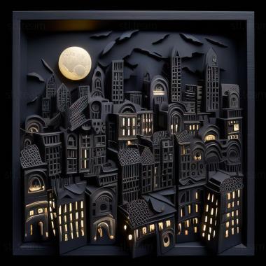 3D model st night city (STL)